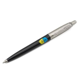 Ручка кулькова Parker JOTTER Originals Black CT BP Тризуб фігурний на тлі прапора