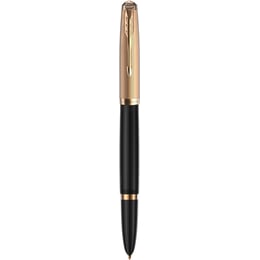 Ручка перьевая Parker PARKER 51 Deluxe Black GT FP18 F