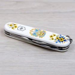 Швейцарський складаний ніж 91мм Victorinox SPARTAN UKRAINE 1.3603.7.T1370u