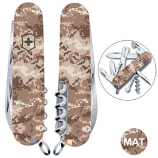 Швейцарський складаний ніж 91мм Victorinox CLIMBER ARMY Піксель пісочний 1.3703.7.W3944p