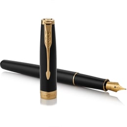 Ручка перьевая Parker SONNET Black Lacquer GT FP F
