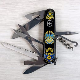Швейцарский складной нож 91мм Victorinox HUNTSMAN UKRAINE 1.3713.3.T1370u