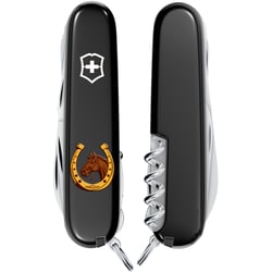 Швейцарський складаний ніж 91мм Victorinox HUNTSMAN ZODIAC Кінь з підковою 1.3713.3.Z5350u