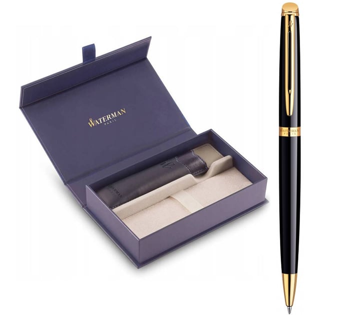 Подарунковий набір Waterman HEMISPHERE Black GT BP (кулькова ручка + чохол + коробка)