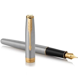 Ручка перьевая Parker SONNET Stainless Steel GT FP F