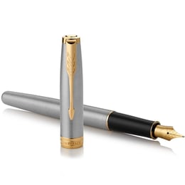 Ручка перьевая Parker SONNET Stainless Steel GT FP F