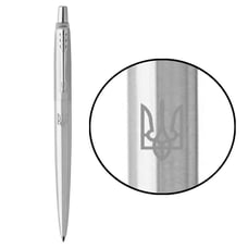 Ручка кулькова Parker JOTTER UKRAINE Stainless Steel CT BP Тризуб білий