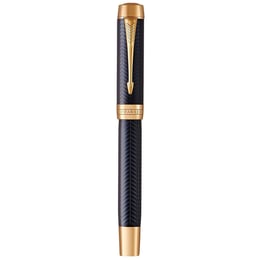 Ручка перьевая Parker DUOFOLD Prestige Blue Chevron GT FP18 F