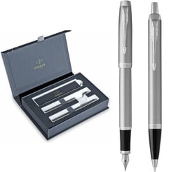 Подарунковий набір Parker IM Stainless Steel CT FP+BP (перо + кулькова)