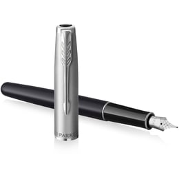 Ручка перова Parker SONNET Essentials Metal & Black Lacquer CT FP F