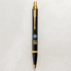 Ручка шариковая Parker IM SPECIAL Black GT BP Эмблема ВСУ + Трезубец ЗСУ