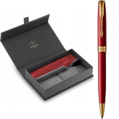 Подарочный набор Parker SONNET Intense Red GT BP (шариковая ручка + чехол красный + коробка)