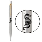 Ручка шариковая Parker JOTTER ZODIAC Stainless Steel GT BP Зеленый Дракон