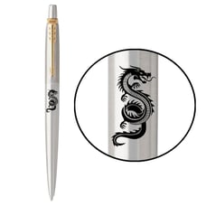 Ручка кулькова Parker JOTTER ZODIAC Stainless Steel GT BP Зелений Дракон