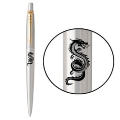 Ручка шариковая Parker JOTTER ZODIAC Stainless Steel GT BP Зеленый Дракон