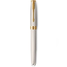 Ручка перьевая Parker SONNET Silver Mistral GT FP18 F