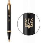 Ручка шариковая Parker IM UKRAINE Black GT BP Трезубец Сокол