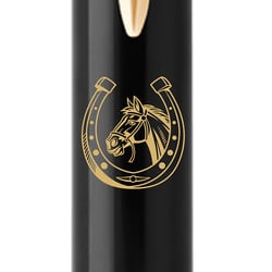 Ручка шариковая Parker IM ZODIAC Black GT BP Конь с подковой