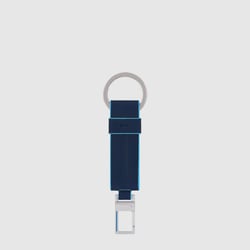 Шкіряний брелок з карабіном Piquadro BLUE SQUARE (B2) Navy Blue PC3751B2-BLU2