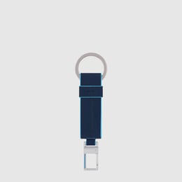 Шкіряний брелок з карабіном Piquadro BLUE SQUARE (B2) Navy Blue PC3751B2-BLU2