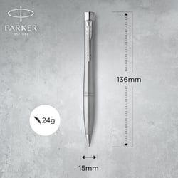 Ручка шариковая Parker URBAN UKRAINE Metro Metallic CT BP Трезубец