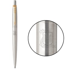Ручка кулькова Parker JOTTER UKRAINE Stainless Steel GT BP Герб України з калиною
