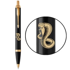Ручка шариковая Parker IM ZODIAC Black GT BP Деревянная Змея