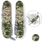 Швейцарський складаний ніж 91мм Victorinox SWISSCHAMP ARMY Піксель із крас. логотип 1.6795.3.W3941p