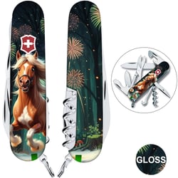 Швейцарський складаний ніж 91мм Victorinox CLIMBER ZODIAC Кінь-переможець 1.3703.3.Z5300pk