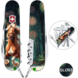 Швейцарський складаний ніж 91мм Victorinox CLIMBER ZODIAC Кінь-переможець 1.3703.3.Z5300pk