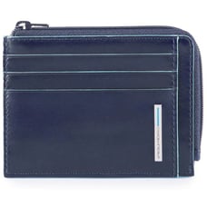 Картхолдер з монетницею Piquadro BLUE SQUARE (B2) Navy Blue PP4822B2R_BLU2