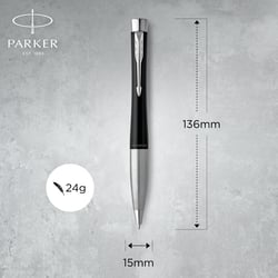 Ручка шариковая Parker URBAN Twist Muted Black CT BP