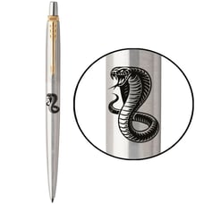 Ручка шариковая Parker JOTTER ZODIAC Stainless Steel GT BP Деревянная Змея