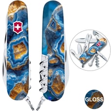 Швейцарський складаний ніж 91мм Victorinox CLIMBER DESIGN Блакитний агат 1.3703.3.R2030pk