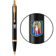 Ручка шариковая Parker IM CITY Black GT BP Герб Киева
