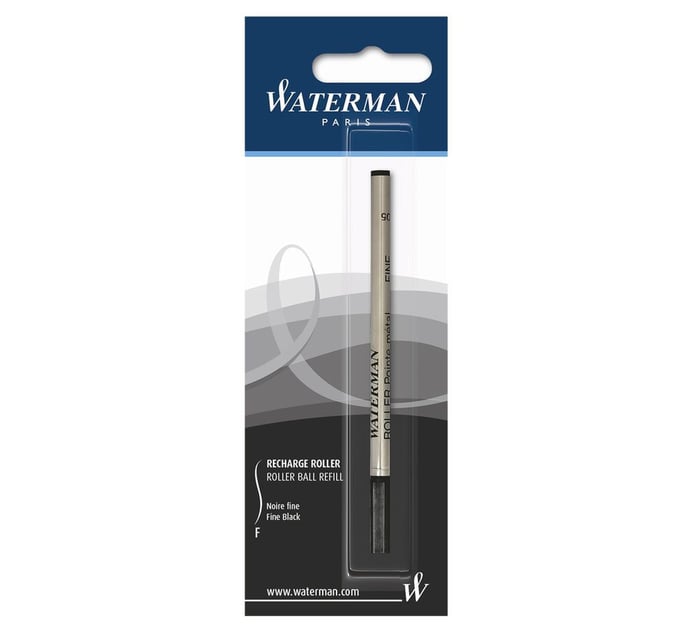 Стержень Waterman роллерный черный F (в блистере)