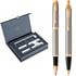 Подарочный набор Parker IM Brushed Metal GT RB+BP (роллер + шариковая)