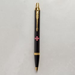 Ручка кулькова Parker IM ARMY Black GT BP Емблема ЗСУ