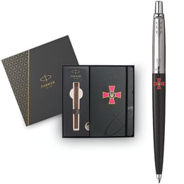 Подарунковий набір Parker JOTTER Originals ARMY Black CT BP Емблема ЗСУ (кулькова ручка + блокнот Parker)