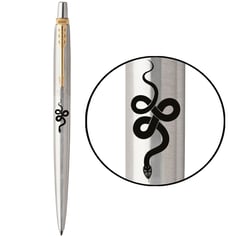 Ручка шариковая Parker JOTTER ZODIAC Stainless Steel GT BP Змея