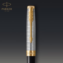 Ручка шариковая Parker SONNET Metal & Black Lacquer GT BP