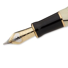 Ручка перова Parker DUOFOLD Pearl and Black GT FP18 F