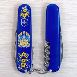 Швейцарський складаний ніж 91мм Victorinox SPARTAN UKRAINE 1.3603.2.T1370u
