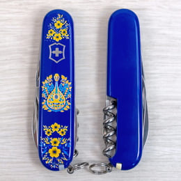 Швейцарський складаний ніж 91мм Victorinox SPARTAN UKRAINE 1.3603.2.T1370u