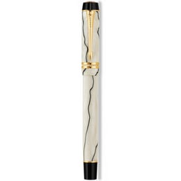 Ручка перова Parker DUOFOLD Pearl and Black GT FP18 F