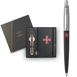 Подарунковий набір Parker JOTTER Originals ARMY Black CT BP Емблема ЗСУ (кулькова ручка + блокнот Parker)