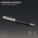 Ручка шариковая Parker SONNET Metal & Black Lacquer GT BP