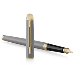 Ручка перьевая Waterman HEMISPHERE Metallic Stone Grey GT FP F
