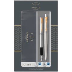 Набор Parker JOTTER Stainless Steel GT FP+BP (перьевая и шариковая ручка)