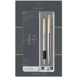 Набір Parker JOTTER Stainless Steel GT FP+BP (перова та кулькова ручка)